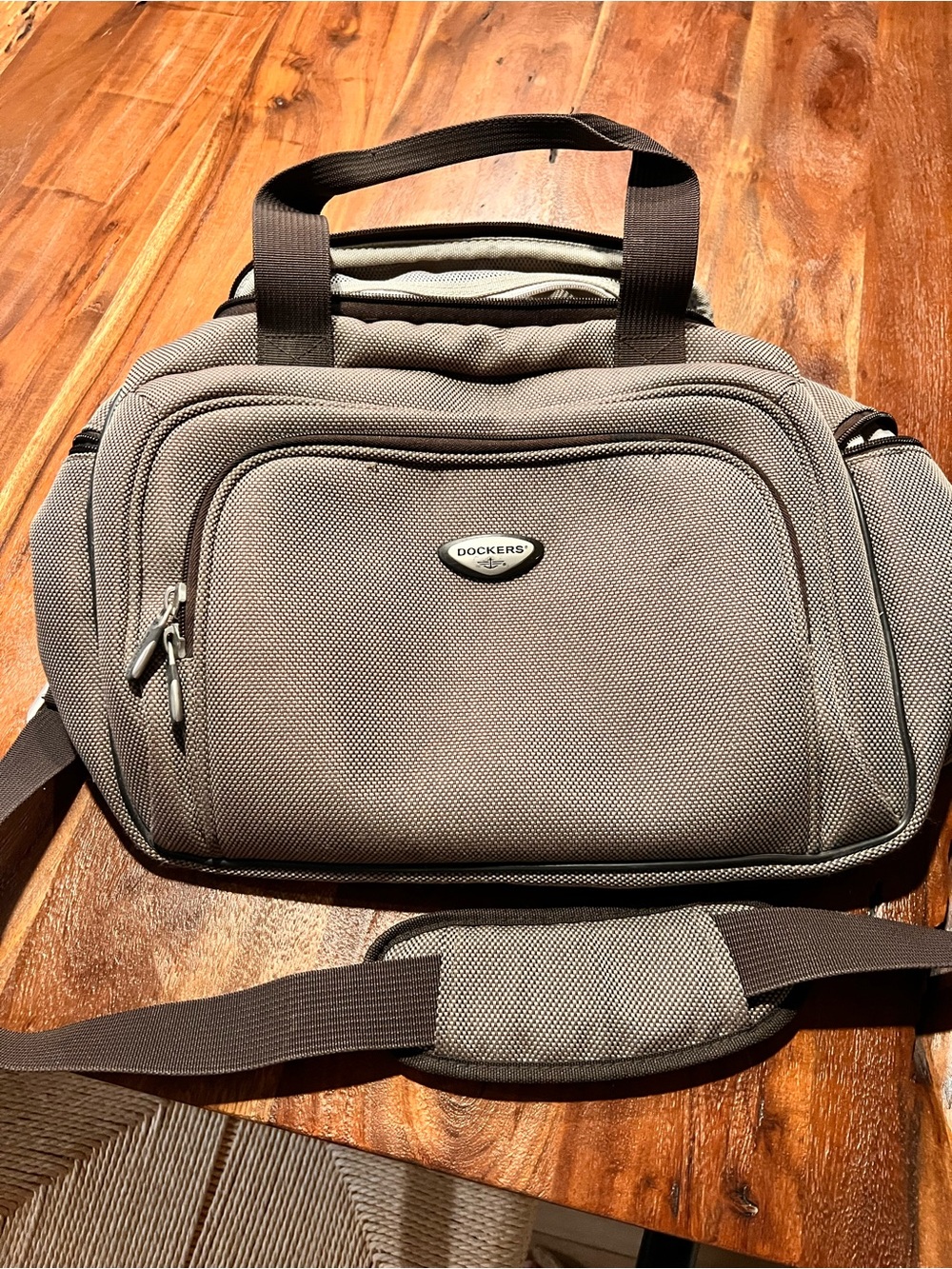 Dockers Gray/Brown  Toiletry/Travel  Bag